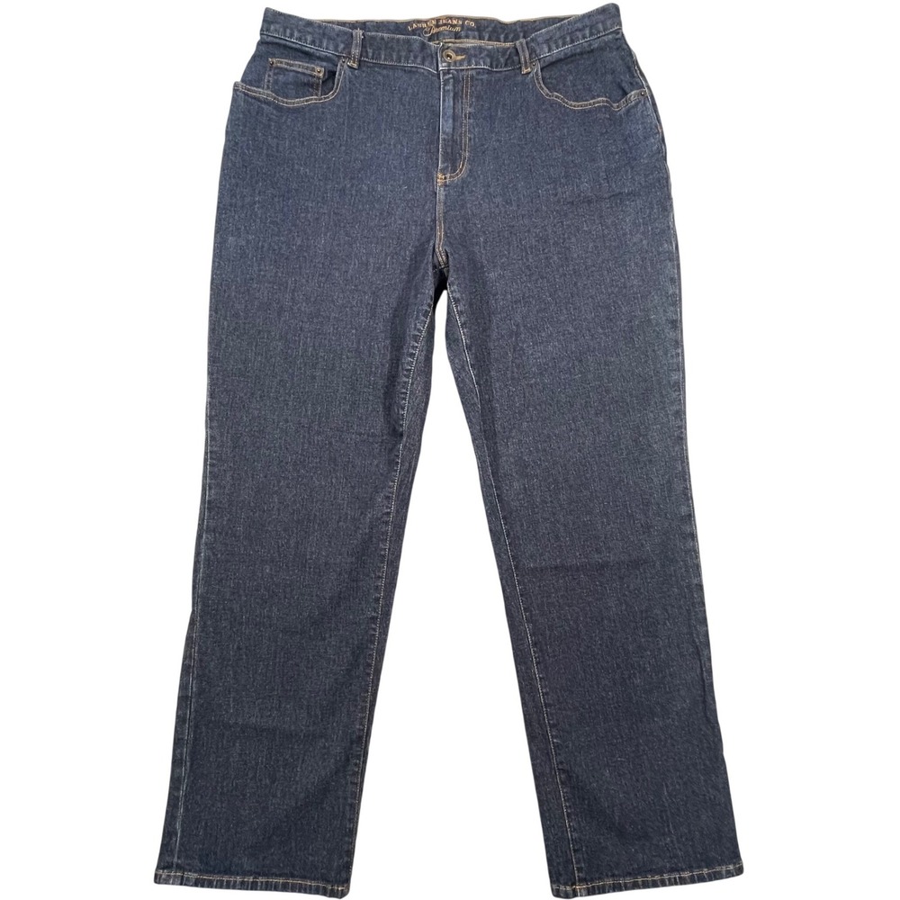 Lauren Ralph Lauren Blue Premium Straight Leg Jeans Women 16W